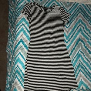 Black and White Striped Dress